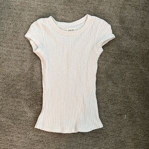 Everlane XXS Cream Ribbed Sweater Top